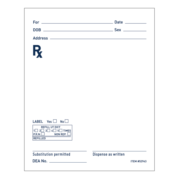 Rx Prescription Pad Apothecary Products