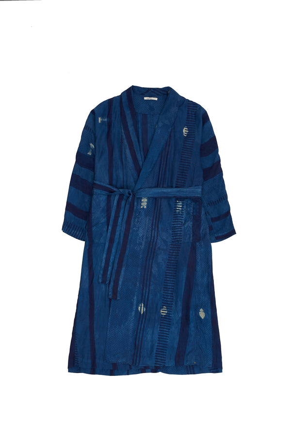 Buy Rigdom Hand Block Print Premium Cotton Waffle Fabric White Bathrobe  (White : Attractive Blue) Online at Low Prices in India - Amazon.in
