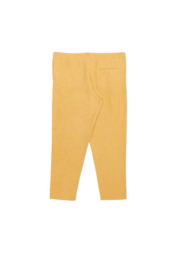 Mango Yellow Organic Cotton Drawstring Tapered Pants – 11.11