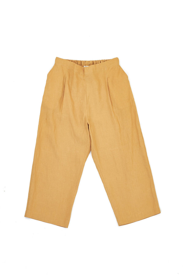 Plain Pleated Pants Yellow Girls Fancy Trouser at Rs 450/piece in