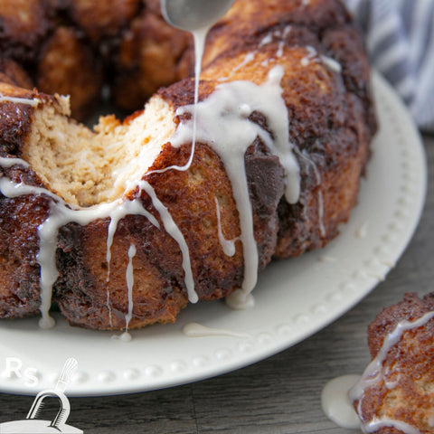 Finished gluten free cinnamon monkey turtle pull apart bread from Rustic Scoop