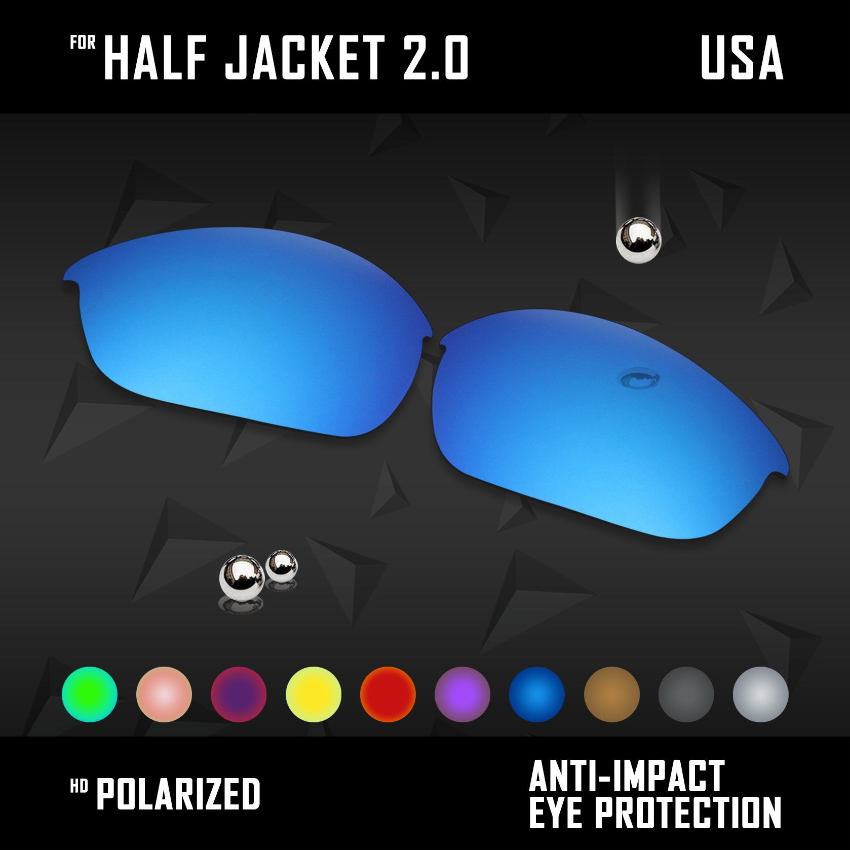 Anti Scratch Polarized Replacement Lenses for-Oakley Half Jacket  O –  Custom Lenses