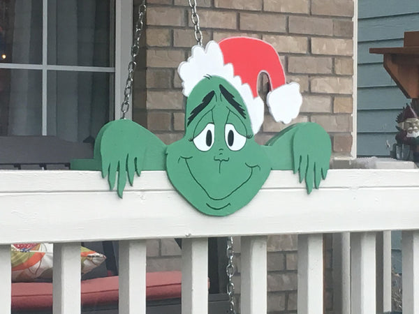 The Grinch Christmas Fence Peeker Outdoor Decoration Denver