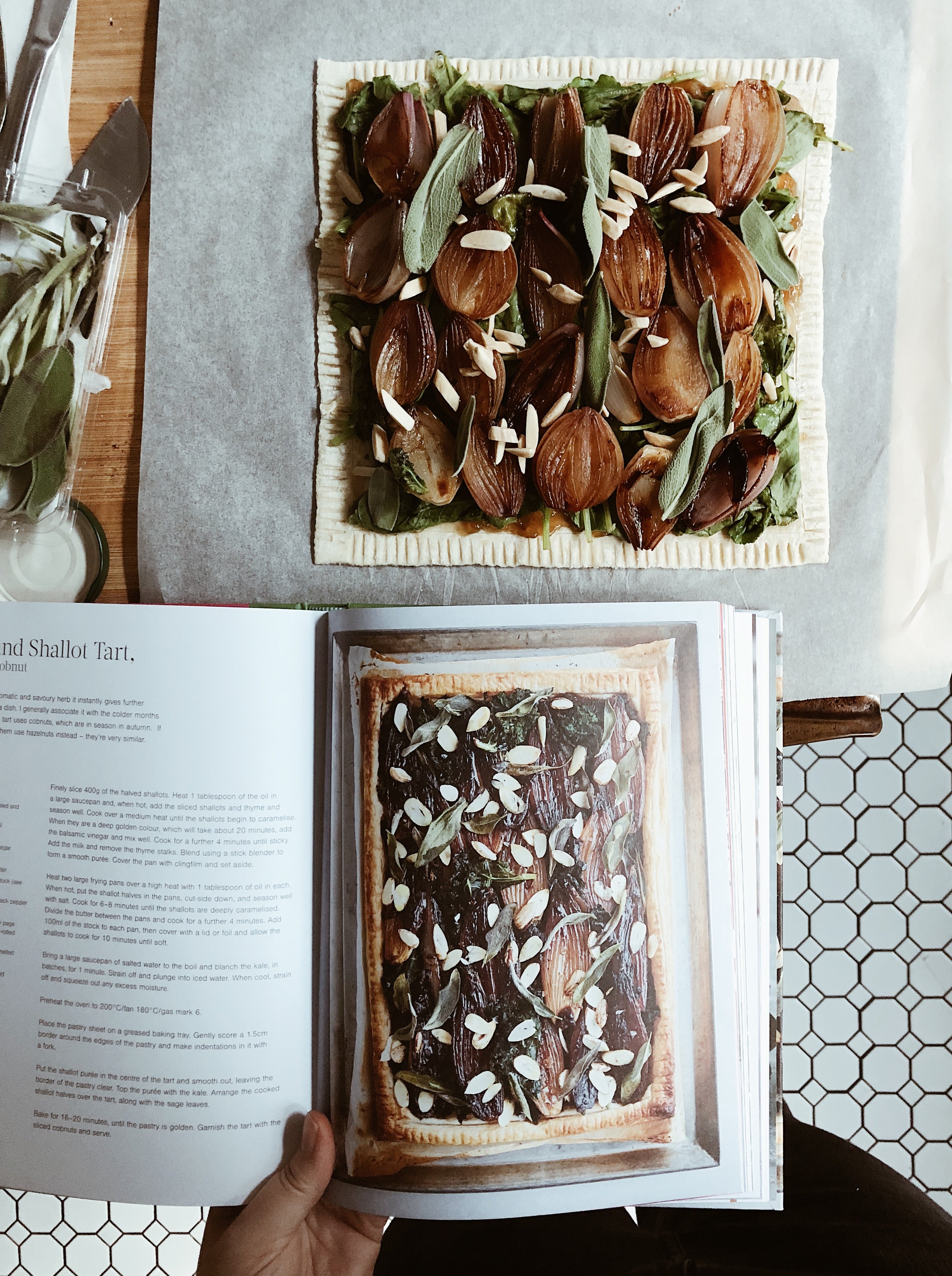 Vegan Sage & Shallot Tart and a review of Planted by Chantelle Nicholson