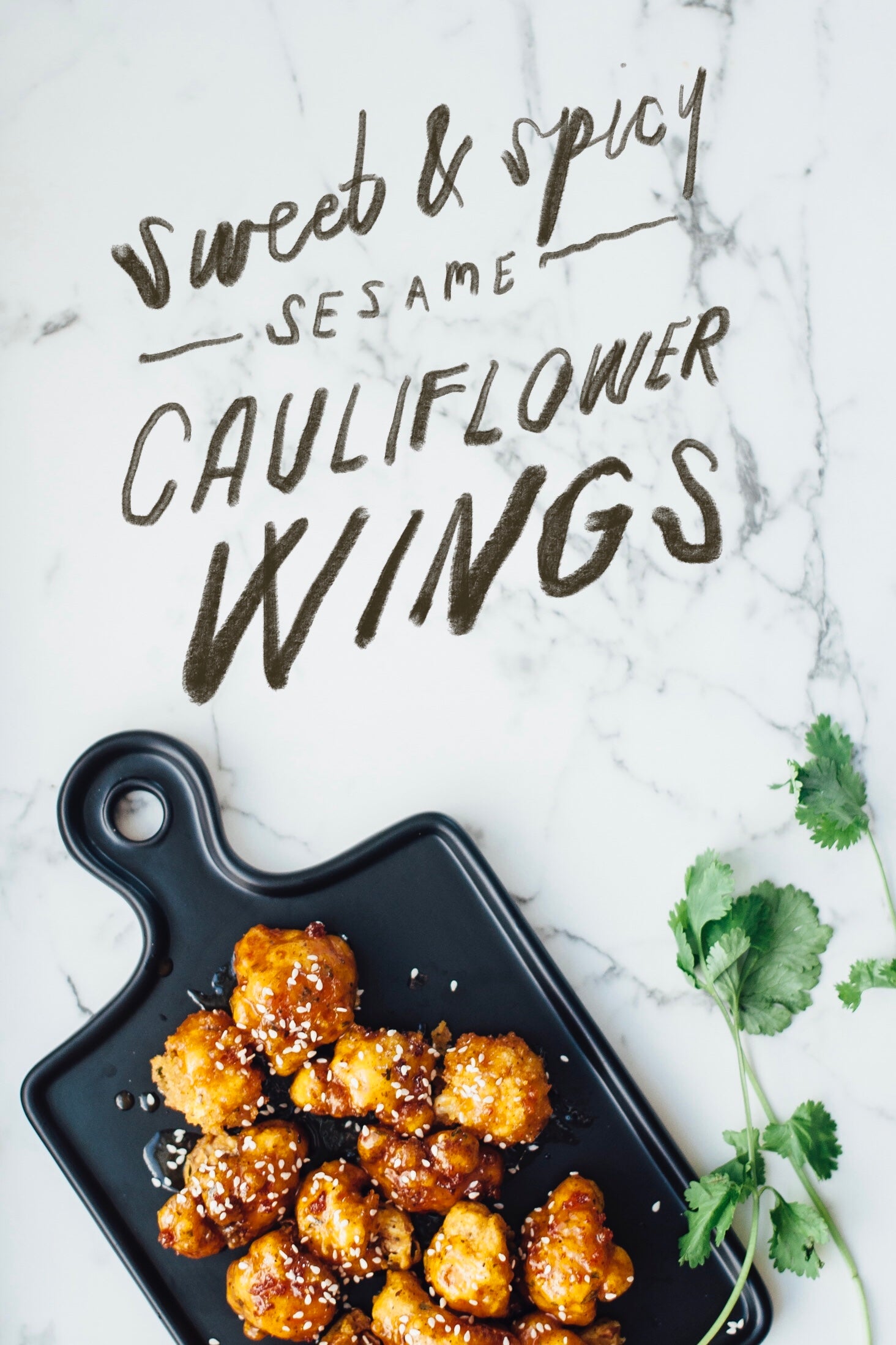 Sweet & Spicy Sesame Cauliflower Wings