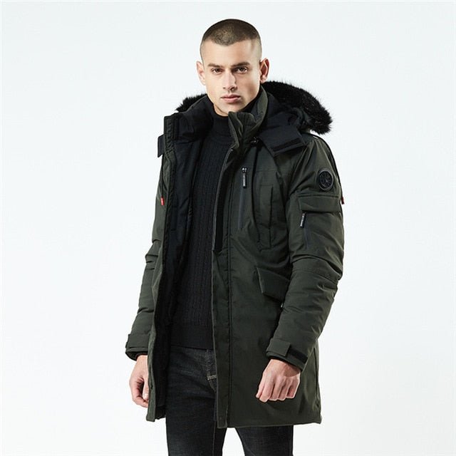 Men's Waterproof Parka Winter Military Jacket Coat Men Army Green Black ...