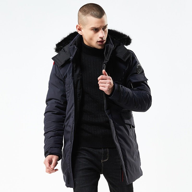 Men's Waterproof Parka Winter Military Jacket Coat Men Army Green Black ...