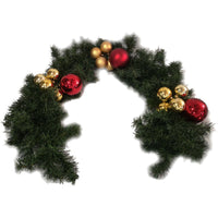 3 Feet Tradionnal Red and Gold Bauble Christmas Garland