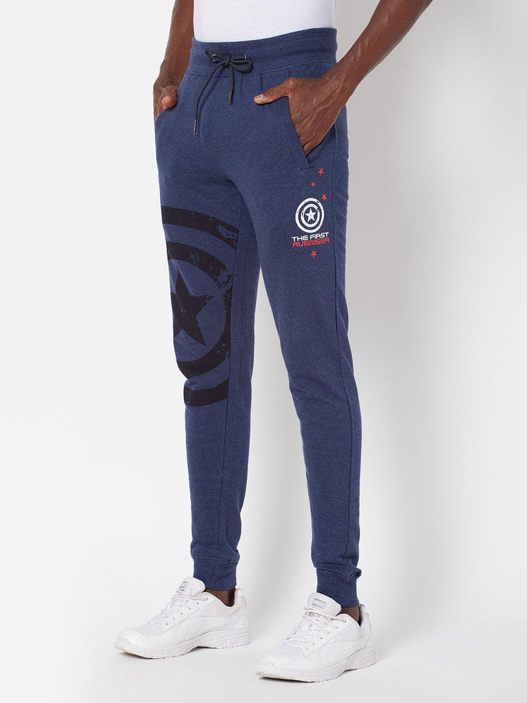 Buy FREE AUTHORITY Navy Printed Cotton Mens Track Pants | Shoppers Stop