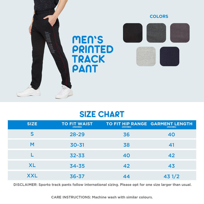 solid black printed track pant for men | sport pant | jogger Pant | men  track