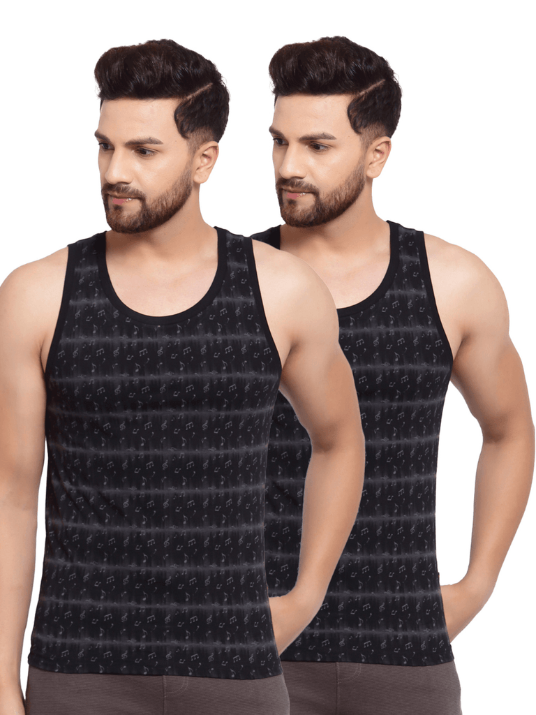 Buy Semantic Mens 100% Cotton Gym Vest (Baniyan) (Royal Blue & Black_Small  (70 to 75 Cm)) Combo of 2 at