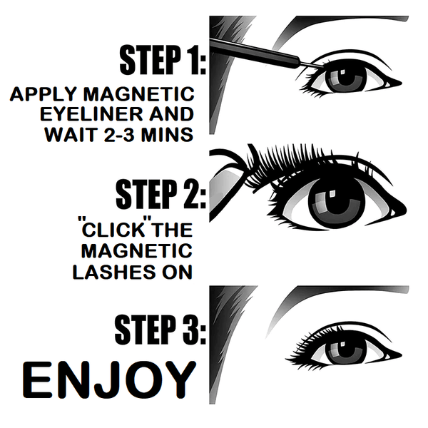 How to use the EASY LASHES magnetic eyelashes