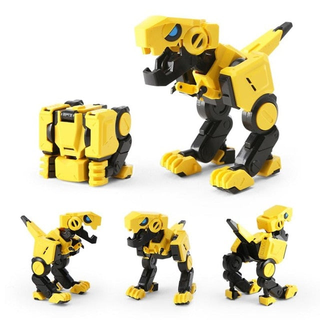 yellow dinosaur transformer