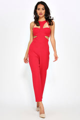 Red Strappy Jumpsuit