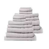 Royal Comfort 16 Piece Egyptian Cotton Eden Towel Set 600GSM Luxurious Absorbent - Sea Holly