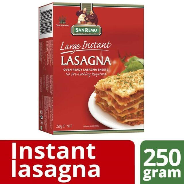 Pasta Lasagne Sheets Instant San Remo 250G – halalpantry