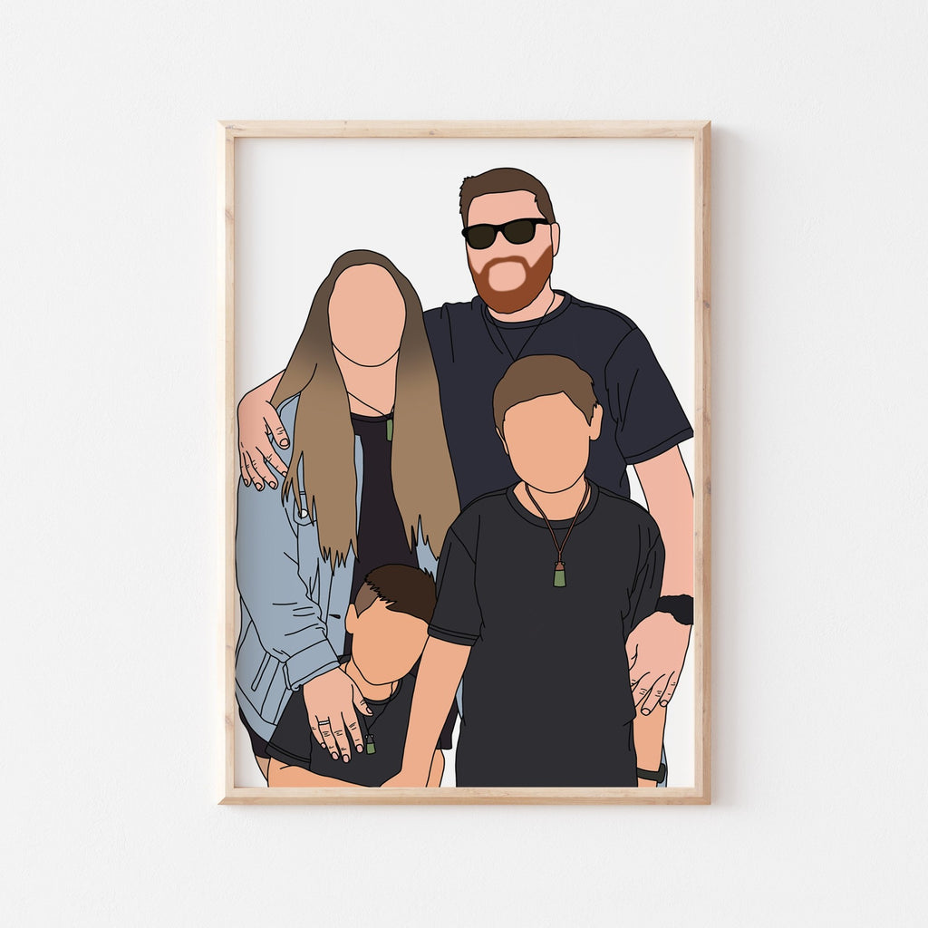 Our-Portrait-Bespoke-Faceless-Print-4-6-Person-on-White