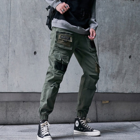 JH Green Cargo Pants tactical Japanese black Techwear – INFINIT STORE