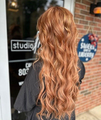 Cowboy copper hair extensions