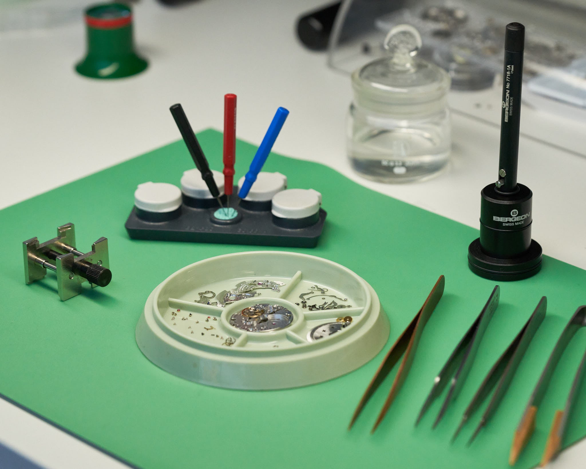 image of watchmaking in process