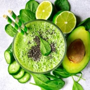 cucumber lime avocado spinach smoothie