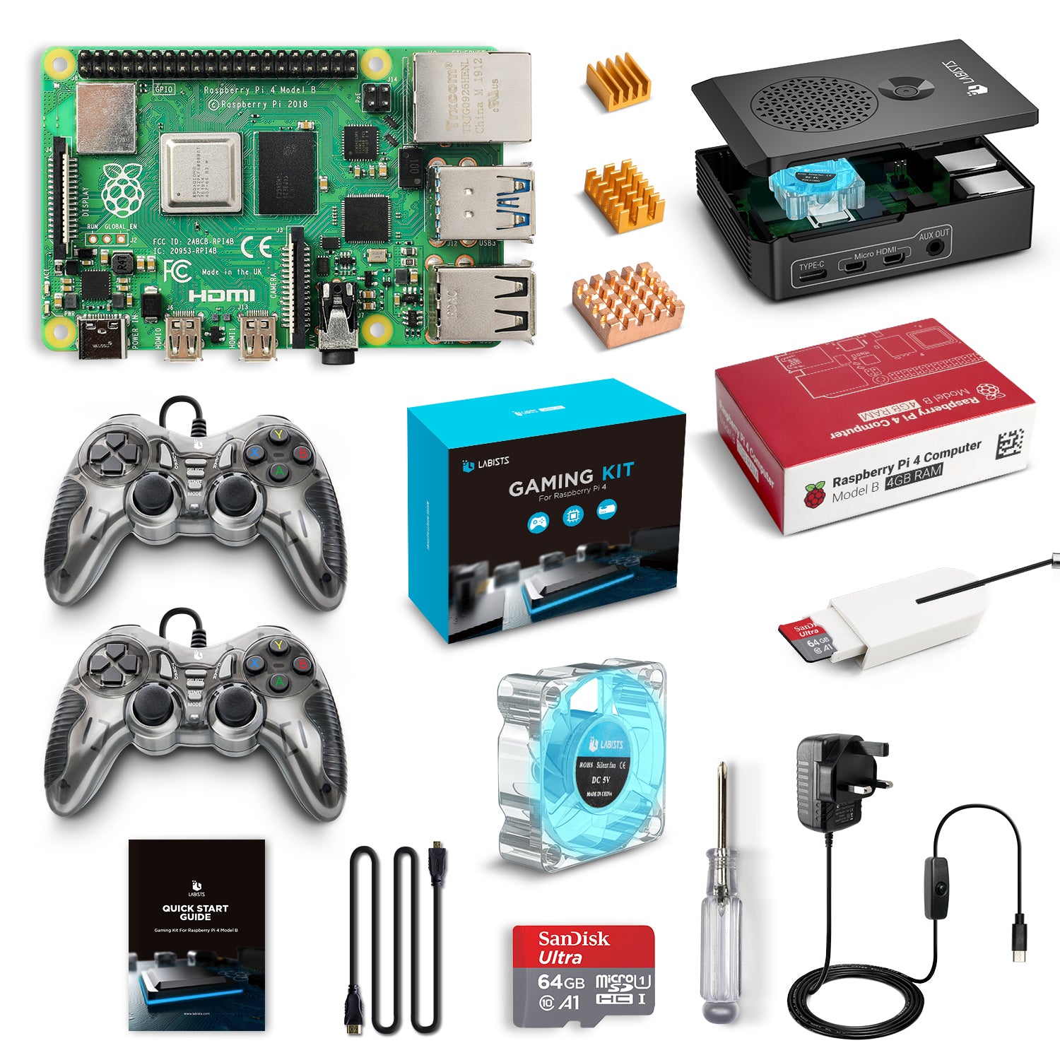 Raspberry Pi 4 kit-4GB to 8GB Complete Starter Kit for Pi Project 