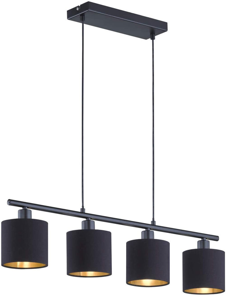Oriënteren Ligatie Mogelijk Hanglamp Metaal Zwart Stoffen kap Modern – Bluebell Shop
