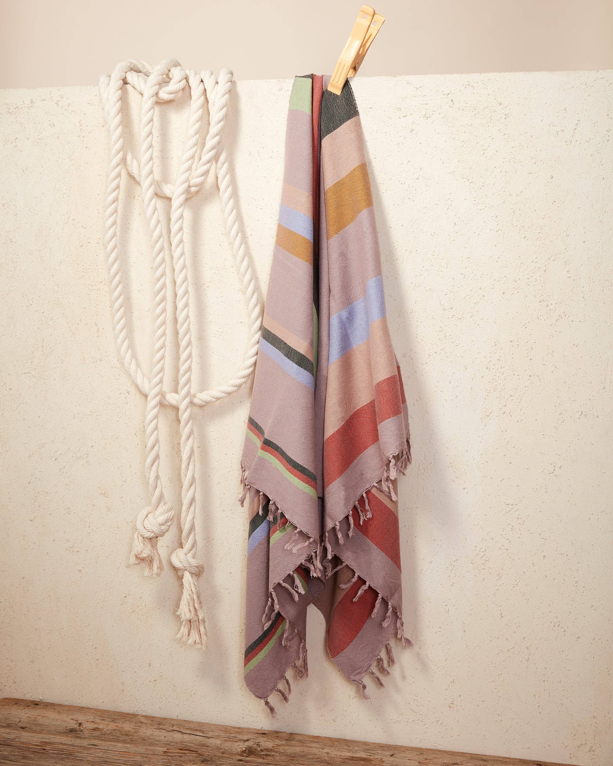 Silvia Cotton Turkish Bath Towel | The Loomia