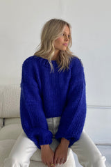 royal blue chunky sweater