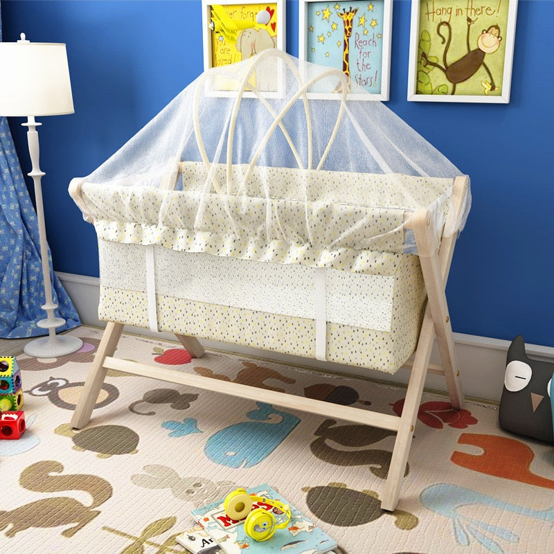 portable wooden cribs for babies