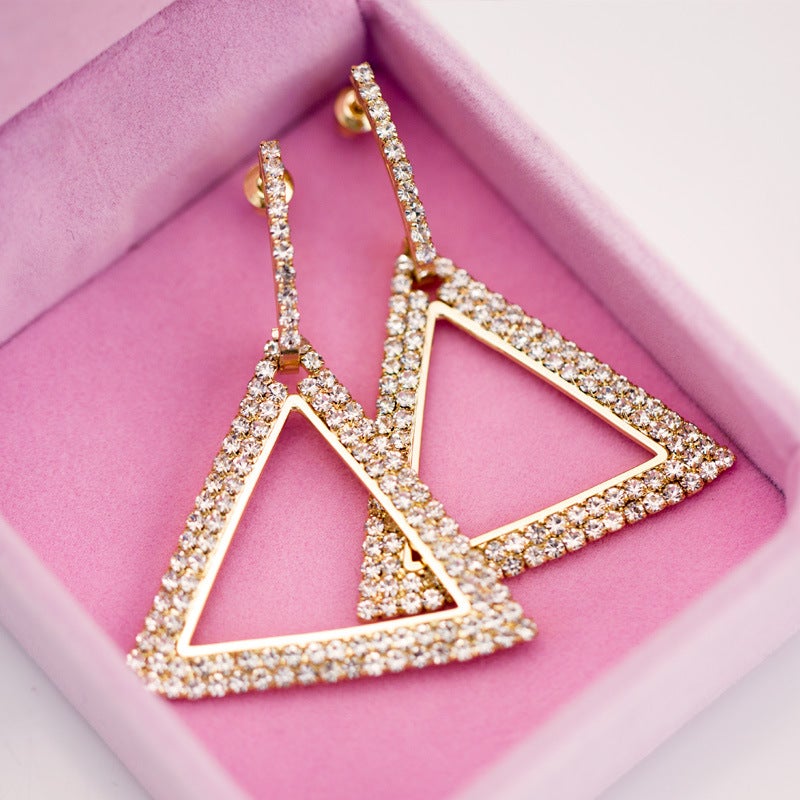 Download Elegant Triangle Design Dangle Earrings - ptmeshop