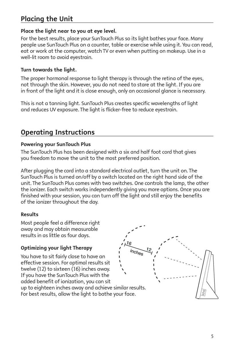 suntouch light therapy