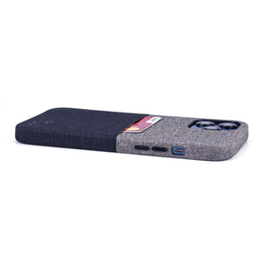 Luxe M1 Twill Canvas Wallet Case with 1 LayFlat Card Slot - iPhone