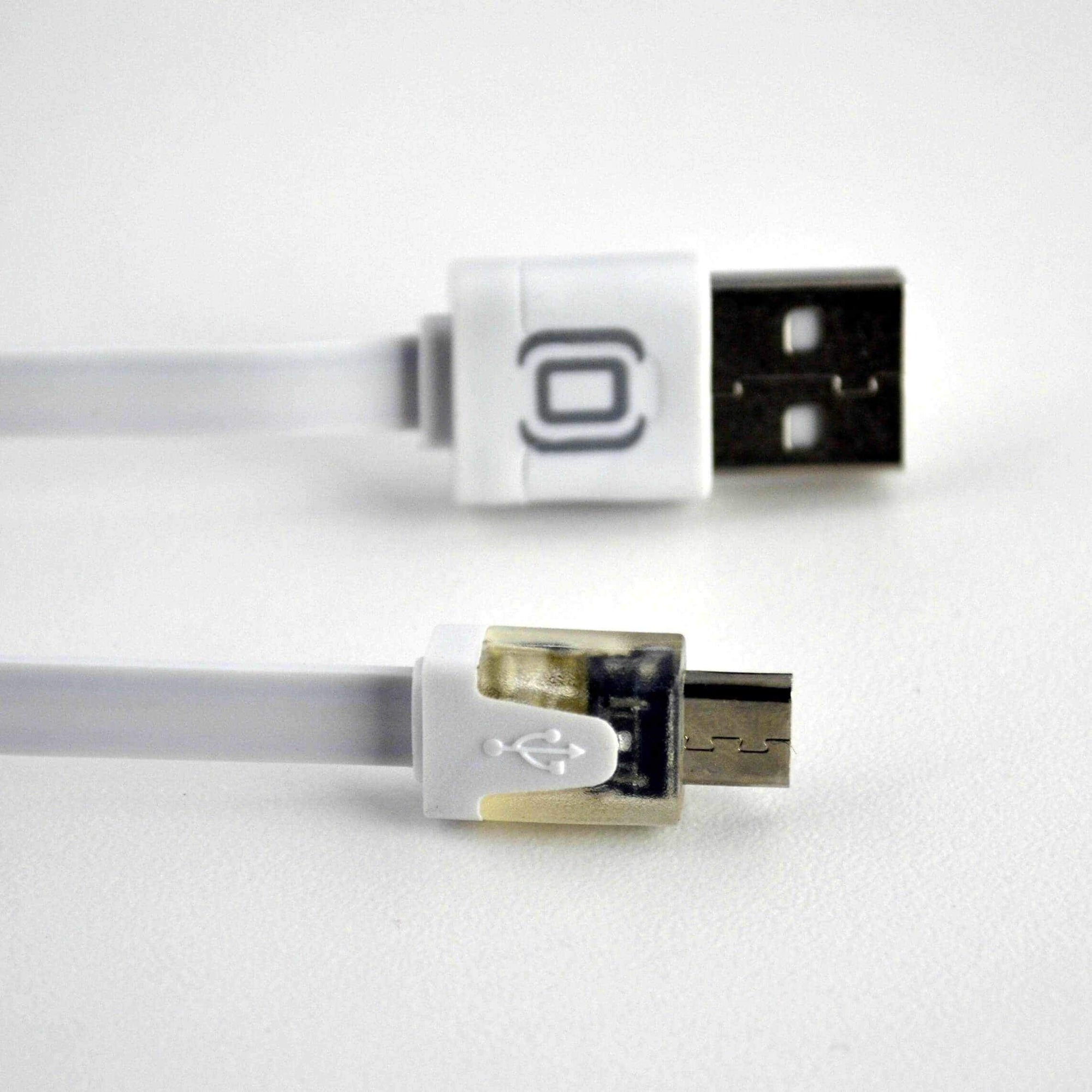 Câble charge & synchro usb vers micro-usb blanc, Jaym (longueur 2 m)