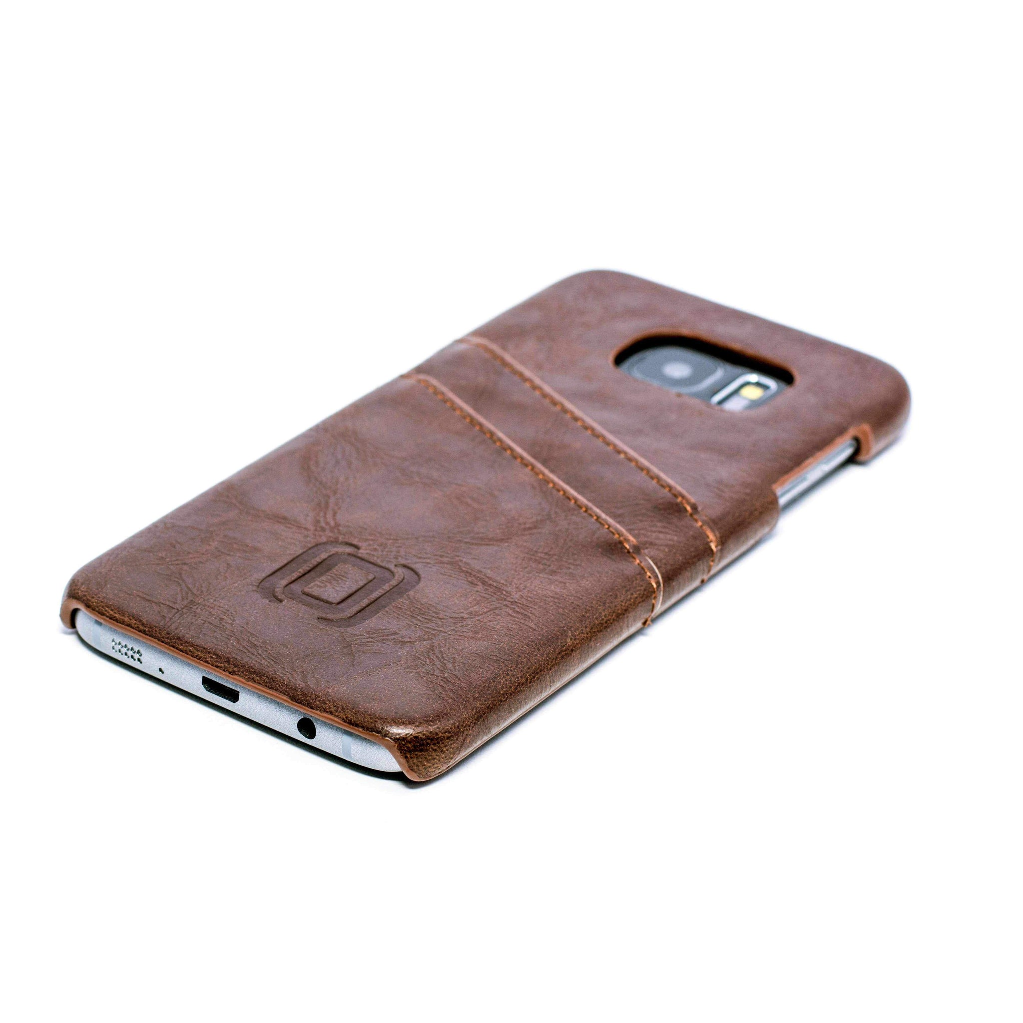 Synthetic Wallet Case for Samsung Galaxy & S7 Edge in Jet Black or Vintage Brown Dockem