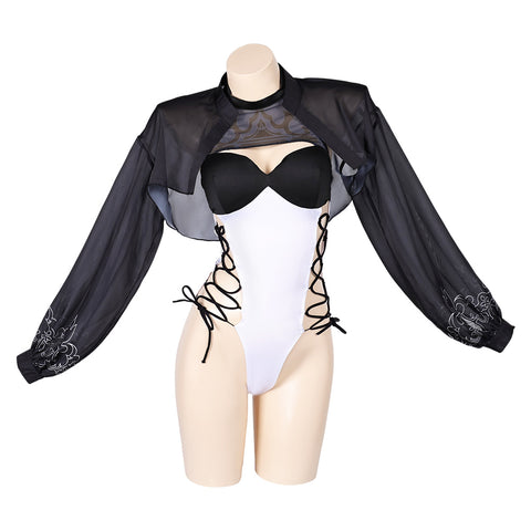 Game NieR:Automata No2 Type B 2B Black Swimsuit Outfits Cosplay Costume Halloween Carnival Suit