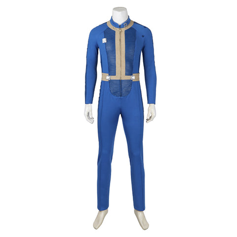 TV Fallout (2024) Maximus Men's Blue Bodysuit Shelter Outfits Cosplay Costume Halloween Carnival Suit