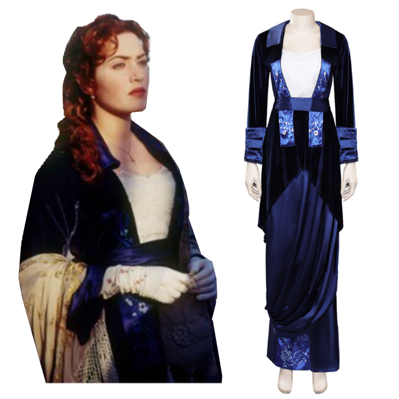 Titanic Rose DeWitt Bukater Cosplay Costume Dress Outfits Halloween Ca –  Coshduk