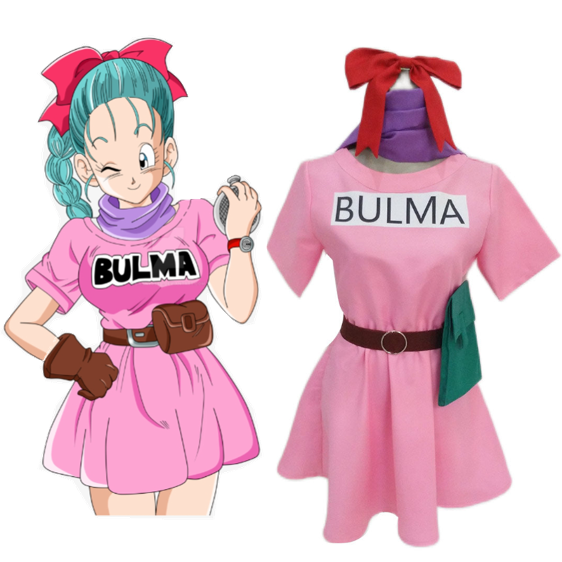 Dragon Ball Bulma Cosplay Costume Dress Outfits Halloween Carnival Sui –  Coshduk