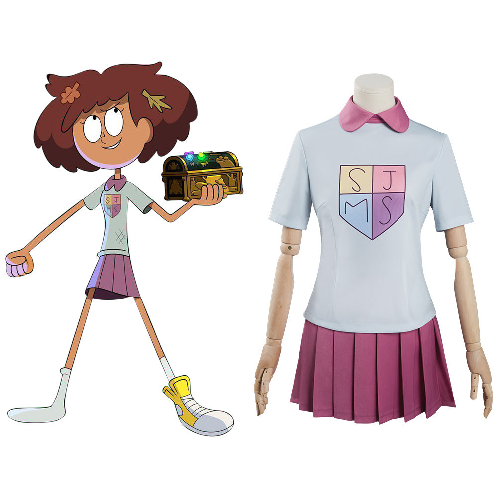 Amphibia-Anne Boonchuy Cosplay Costume Uniform Skirts Outfits Hallowee ...