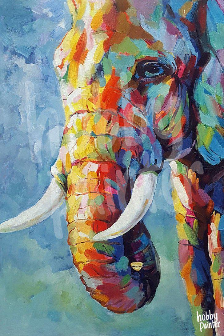 Schilderen op Olifant in kleur – Hobby