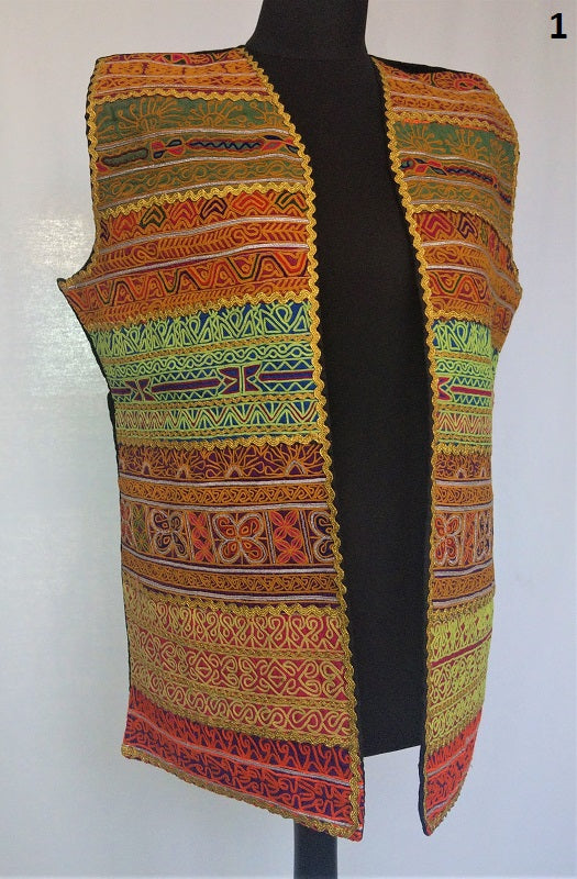 Colorful Afghan embroidered waistcoat - waskat - vest for women ...