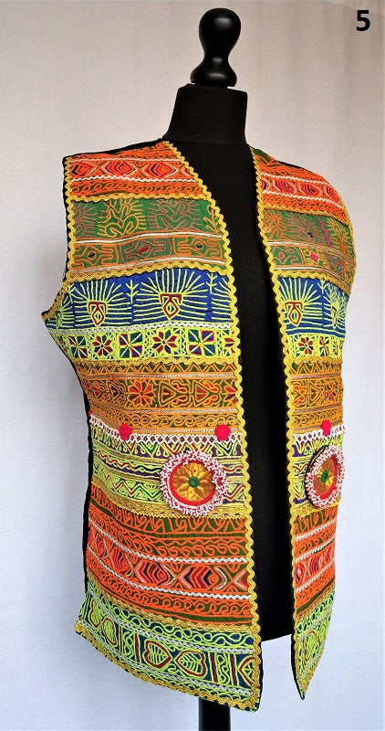 Colorful Afghan embroidered waistcoat - waskat - vest for women ...