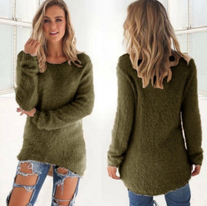 Fuzzy Loose Knitted Sweater