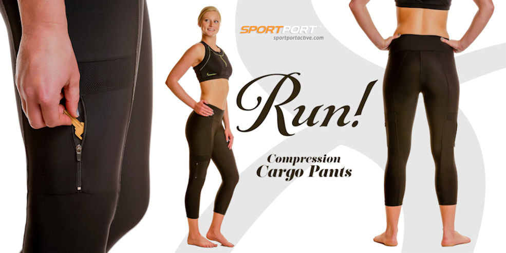 sportport cargo zipper pocket workout leggings