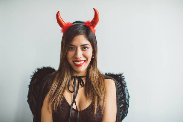 woman in devil costume