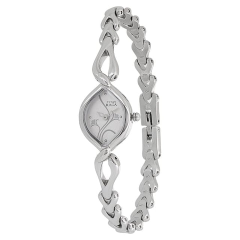 RAGA SILVER DIAL & STAINLESS STEEL STRAP: NP2455SM01