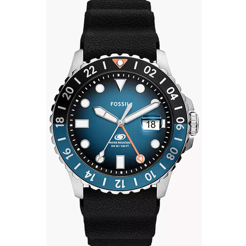 Fossil Fossil Blue GMT Black & Blue Dial Men 46mm