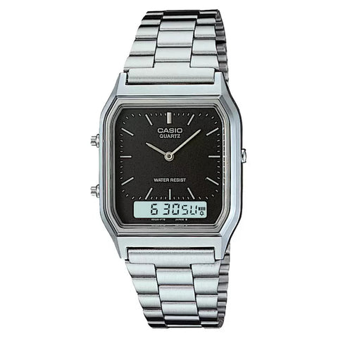 Casio Vintage Black Dial Unisex Watch 29.8mm