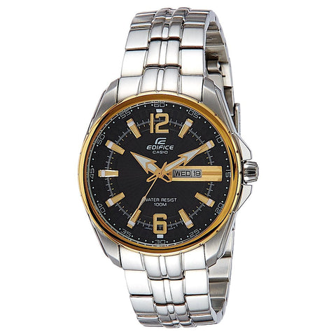 Casio Edifice Black & Gold Dial Men's Watch 45mm